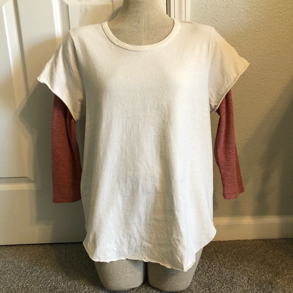 We The Free, 3/4 sleeve, tee top, size LG/